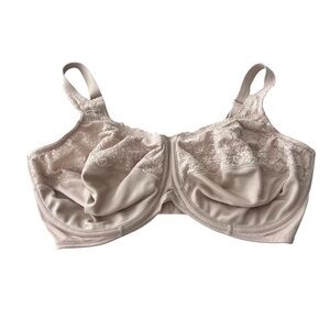 Lilyette Minimizer Bra 40DDD Satin Soft Cups Underwire Adjustable Strap 0428